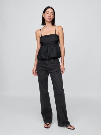Top de popelina con burbujas