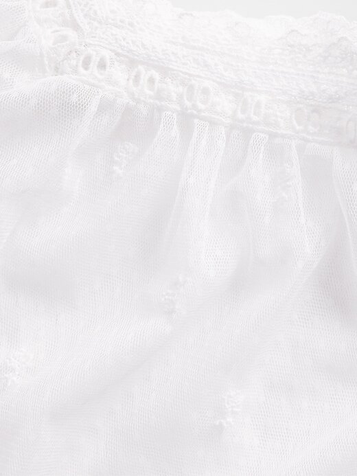 Top de tul transparente bordado Top de tul transparente bordado