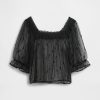 Top de tul transparente bordado Top de tul transparente bordado