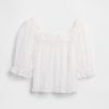 Top de tul transparente bordado Top de tul transparente bordado