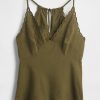 Top halter bordado en mezcla de lino