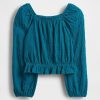 Top peplum arrugado para niños