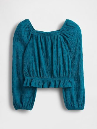 Top peplum arrugado para niños