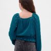 Top peplum arrugado para niños