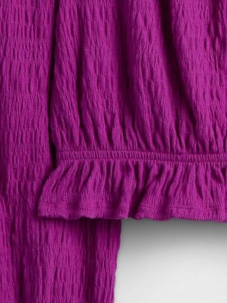 Top peplum arrugado para niños