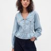 Top peplum con cuello en V Top peplum con cuello en V