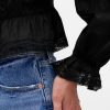 Top peplum con cuello en V Top peplum con cuello en V