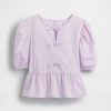 Top peplum con mangas abullonadas para niños Top peplum con mangas abullonadas para niños