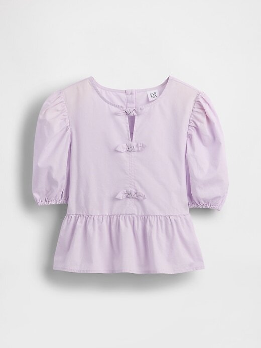 Top peplum con mangas abullonadas para niños Top peplum con mangas abullonadas para niños