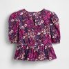Top peplum con mangas abullonadas para niños Top peplum con mangas abullonadas para niños