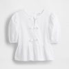 Top peplum con mangas abullonadas para niños Top peplum con mangas abullonadas para niños
