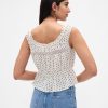 Top peplum con ribete de encaje Top peplum con ribete de encaje