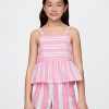 Top peplum de popelina para niños Top peplum de popelina para niños