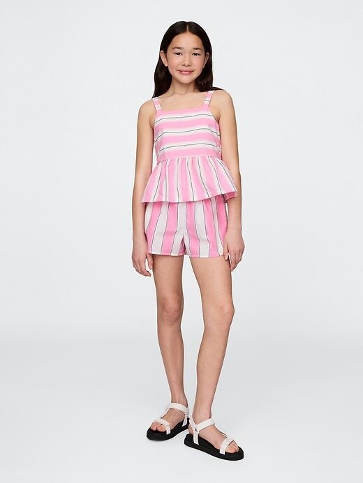Top peplum de popelina para niños Top peplum de popelina para niños