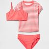 Traje de baño de tres piezas con protección contra erupciones para niños Traje de baño de tres piezas con protección contra erupciones para niños