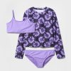 Traje de baño de tres piezas con protección contra erupciones para niños Traje de baño de tres piezas con protección contra erupciones para niños