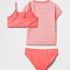 Traje de baño de tres piezas con protección contra erupciones para niños Traje de baño de tres piezas con protección contra erupciones para niños