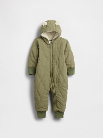 Traje de baño de una pieza acolchado de sherpa para bebé