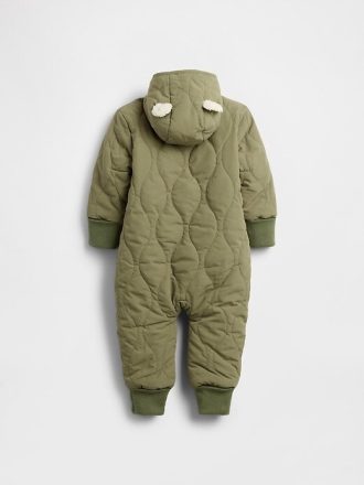 Traje de baño de una pieza acolchado de sherpa para bebé