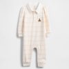 Traje de baño de una pieza con logo de oso universitario vintage suave para bebé