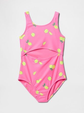 Traje de baño de una pieza con recortes para niños