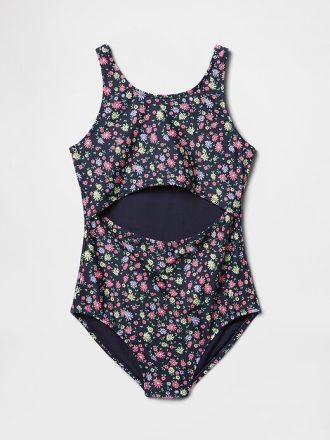 Traje de baño de una pieza con recortes para niños