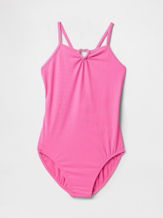 Traje de baño de una pieza con ribete para niños