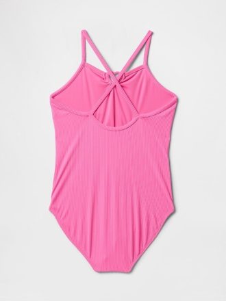 Traje de baño de una pieza con ribete para niños