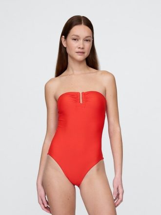 Traje de baño de una pieza sin tirantes