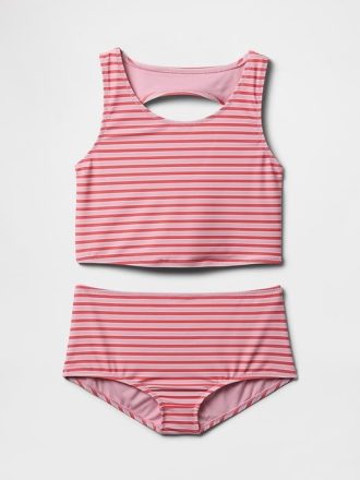 Traje de baño tankini de dos piezas con recortes para niños