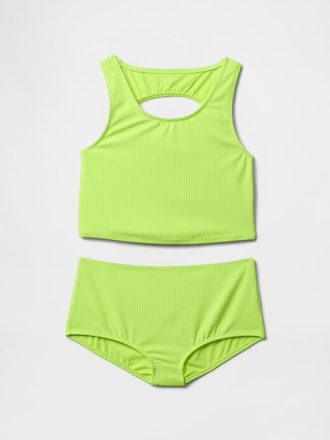 Traje de baño tankini de dos piezas con recortes para niños Traje de baño tankini de dos piezas con recortes para niños