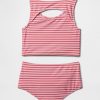 Traje de baño tankini de dos piezas con recortes para niños