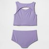 Traje de baño tankini de dos piezas con recortes para niños