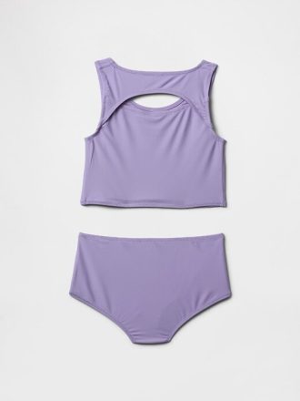 Traje de baño tankini de dos piezas con recortes para niños