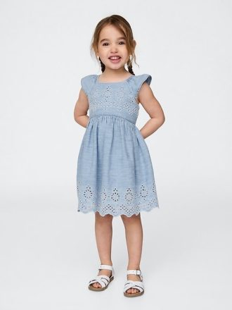 Vestido con ojales para bebés y niños pequeños