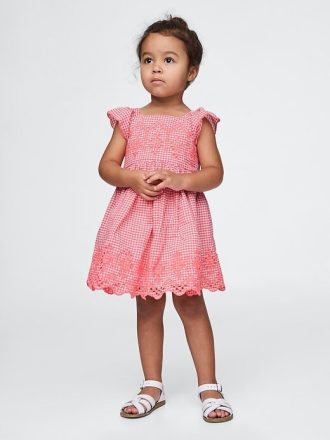 Vestido con ojales para bebés y niños pequeños