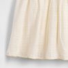 Vestido de bebé bordado con lazo en los hombros Vestido de bebé bordado con lazo en los hombros