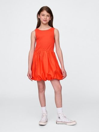 Vestido de burbujas para niños con técnica mixta