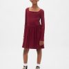 Vestido de cuello cuadrado para niños Vestido de cuello cuadrado para niños