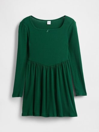 Vestido de cuello cuadrado para niños