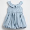 Vestido de mezclilla con burbujas para bebés y niños pequeños