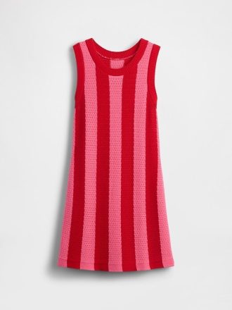 Vestido de rayas de crochet para niños