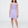 Vestido de tirantes de crochet con espalda cruzada para niños