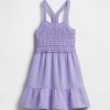Vestido de tirantes de crochet con espalda cruzada para niños