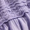 Vestido de tirantes de crochet con espalda cruzada para niños