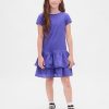 Vestido infantil con volantes y cintura baja