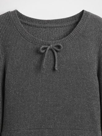 Vestido infantil de canalé suave