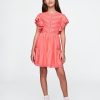 Vestido infantil de encaje con volantes escalonados