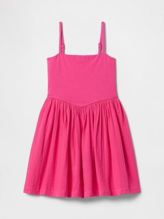 Vestido infantil de técnica mixta