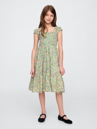 Vestido midi con mangas cortas para niños
